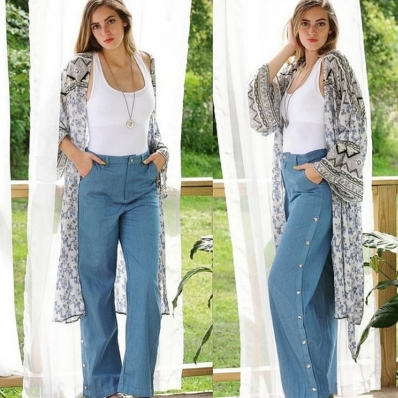 Pants - Side snap jeans